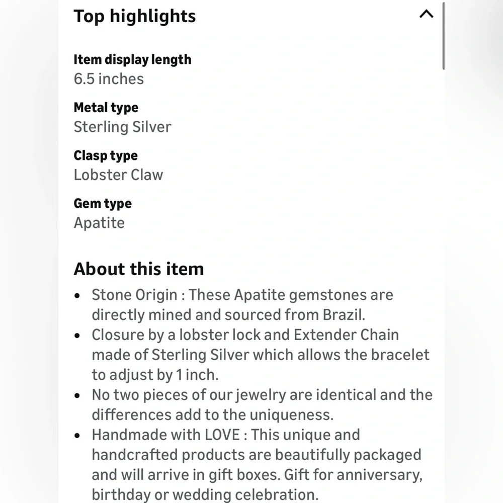 NIB~Dainty Blue Apatite Cylindrical Beaded Bracelet - Picture 5 of 7